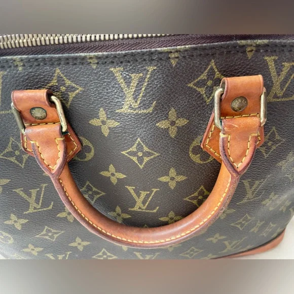 Authentic Vintage Louis Vuitton Alma Purse Brown Monogram Shoulder Bay Vintage - Picture 10 of 15